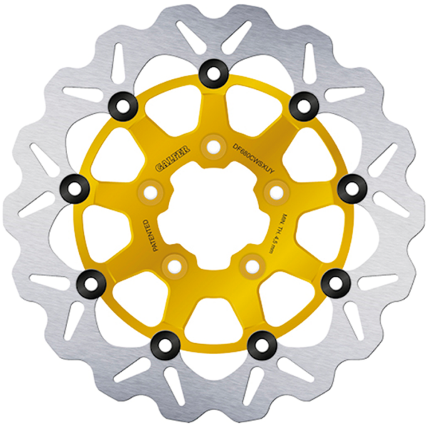 GALFER "BIG WAVE" FLOATING DISC BRAKE ROTORS Galfer Wave FR Floating 13" Gold