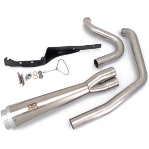 REDTHUNDER 2-INTO-1 EXHAUST SYSTEMS WITH ALUMINUM END CAP Redthunder 2-1 Satin Alu ST18-Up