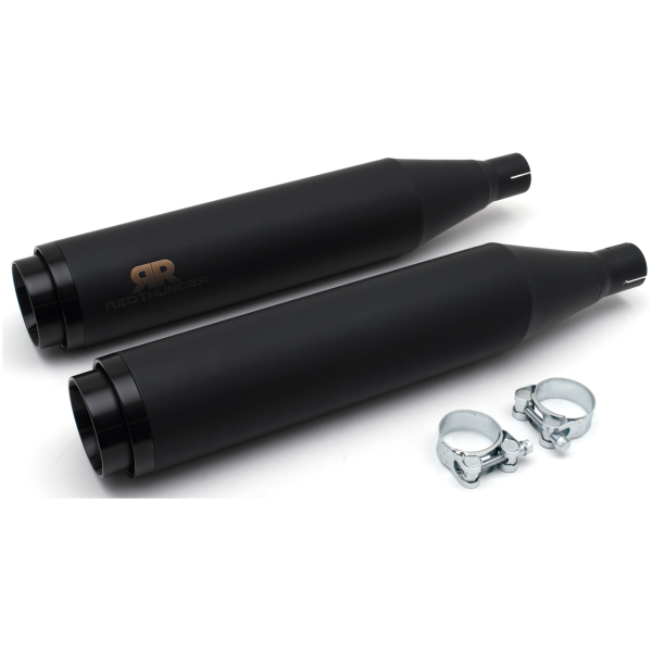 REDTHUNDER SLIP-ON MUFFLERS FOR MILWAUKEE EIGHT SOFTAIL Redthunder S/O Black ST18-Up