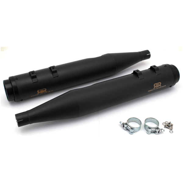 REDTHUNDER SLIP-ON MUFFLERS FOR TOURING Redthunder S/O Black FLH/T09-16 Race