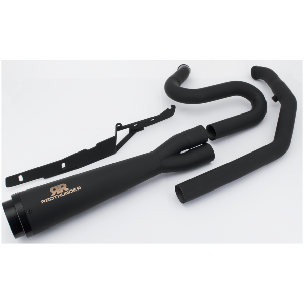 REDTHUNDER 2-INTO-1 EXHAUST SYSTEMS Redthunder 2-1 Black Short FLH/T09-up