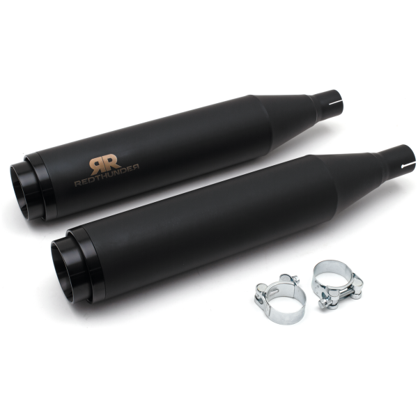 REDTHUNDER SLIP-ON MUFFLERS FOR MILWAUKEE EIGHT SOFTAIL Redthunder S/O Black FLFB18-Up Race