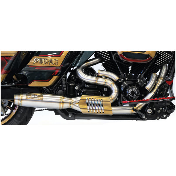 REDTHUNDER 2-INTO-1 EXHAUST SYSTEMS Redthunder 2-1 Raw Satin FLH/T09-up
