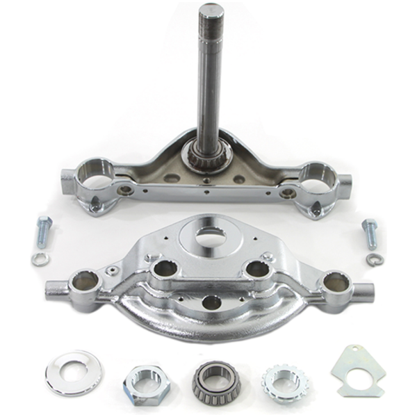 STOCK STYLE TRIPLE TREE KITS FOR 41MM FORKS Triple tree set 41mm FLST86-99 chrome EU