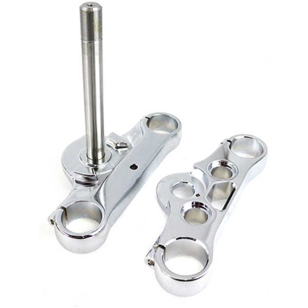 STOCK STYLE TRIPLE TREE KITS FOR 49MM FORKS Triple tree set 49mm FXD06-07 chrome