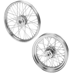 40-SPOKE WHEELS FOR 2000-2017 DYNA 2.50x19 FR DD FXD00-03 INOX spks