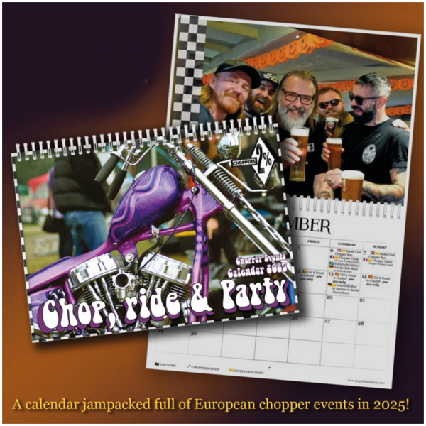 CHOP, RIDE & PARTY 2025 CALENDAR Chop Ride & Party 2025 Party Calender