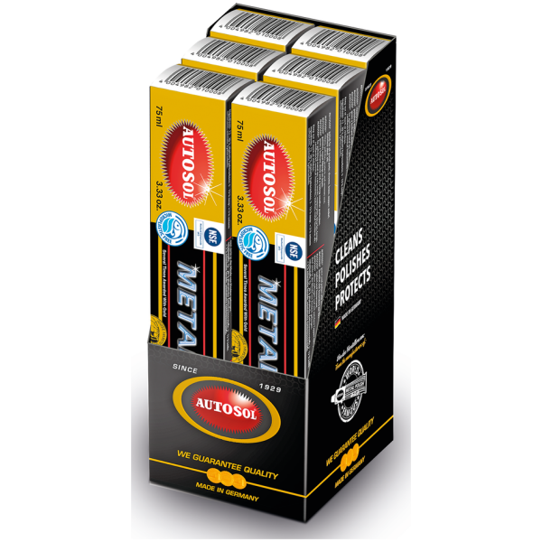 AUTOSOL "EDEL-CHROMGLANZ" METAL POLISH 6pck Autosol Metal Polish 75ml