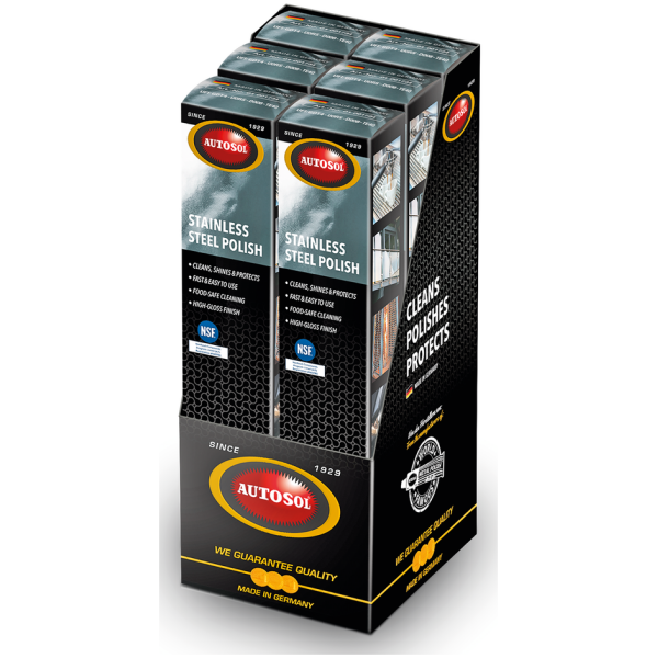 AUTOSOL STAINLESS STEEL POLISH 6pck Autosol Stainless Steel Polish 75ml