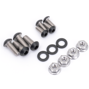 BLACK STAINLESS STEEL FRONT FENDER SCREW KITS FR Fender Bolts Matt Blk FXFB18-Up