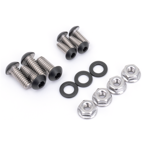 BLACK STAINLESS STEEL FRONT FENDER SCREW KITS FR Fender Bolts Matt Blk FXFB18-Up