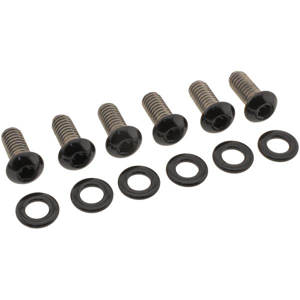 BLACK STAINLESS STEEL DERBY COVER SCREWS Derby Cover Bolts Matt Blk XL04-22