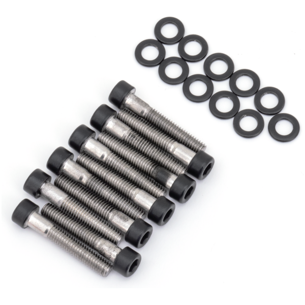 BLACK STAINLESS STEEL PRIMARY COVER SCREWS Prim. Cover Bolts Matt Blk RH/RA21-Up