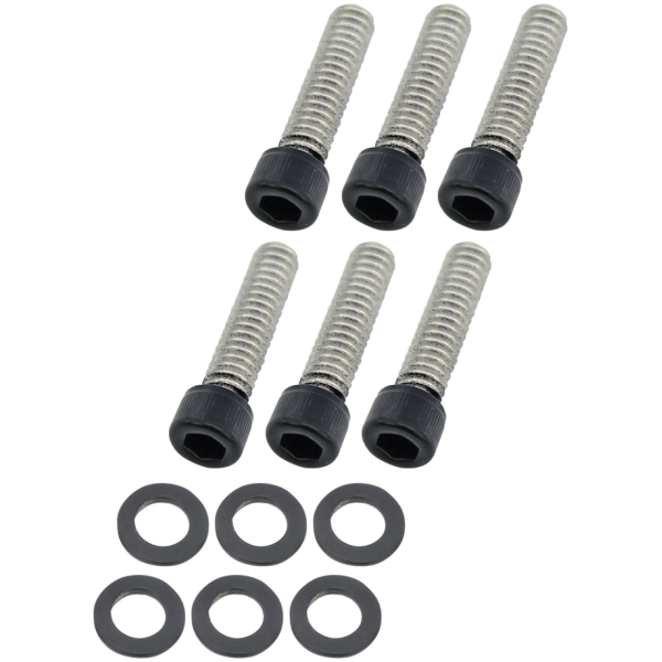 BLACK STAINLESS STEEL TRANSMISSION TOP COVER SCREWS Trans. Top Cover Bolts Matt Blk BT07-Up