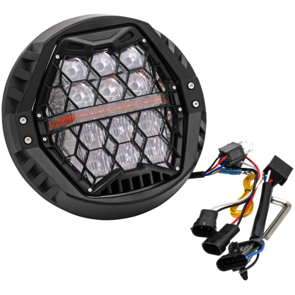 HONEYCOMB 7" LED HEADLIGHT UNIT Honeycomb 7" Headlight Amber