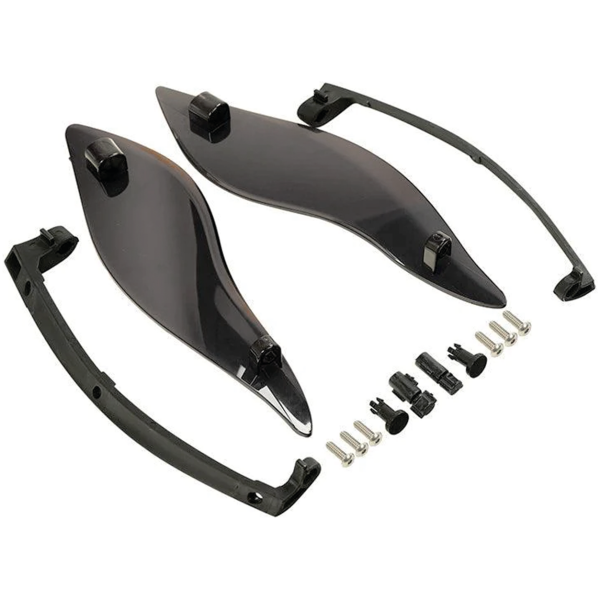 BATWING ADJUSTABLE AIR DEFLECTORS Side Wing Air Deflectors Smoke FLH/T-14-
