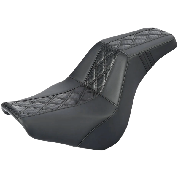 C.C. RIDER STEP-UP SEAT FOR MILWAUKEE EIGHT SOFTAIL 2-Up Diamond 1 Seat Black FXBB18-Up