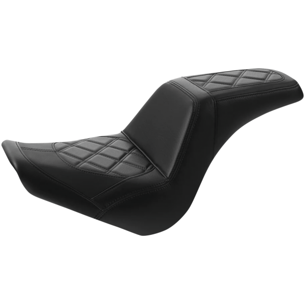 C.C. RIDER STEP-UP SEAT FOR MILWAUKEE EIGHT SOFTAIL 2-Up Diamond 3 Seat Black FXBB18-Up