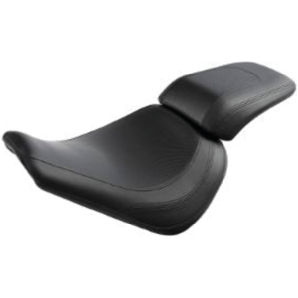 C.C. RIDER 2-UP DEEP BUCKET SEAT FOR MILWAUKEE EIGHT FATBOY DR+PA Plain Seat Black FLF18-Up