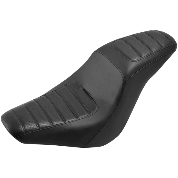 C.C. RIDER 2-UP SEAT FOR MILWAUKEE EIGHT LOW RIDER 2-Up Pleated Seat Black FXLR18-Up