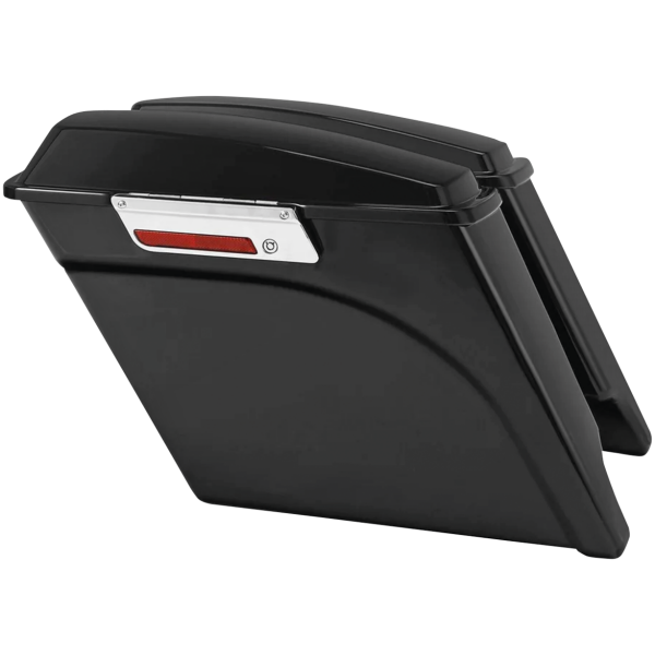 STRETCHED 1993-2013 STYLE TOURING HARD BAGS Ext. Saddlebags Gloss Black FLH/T93-13