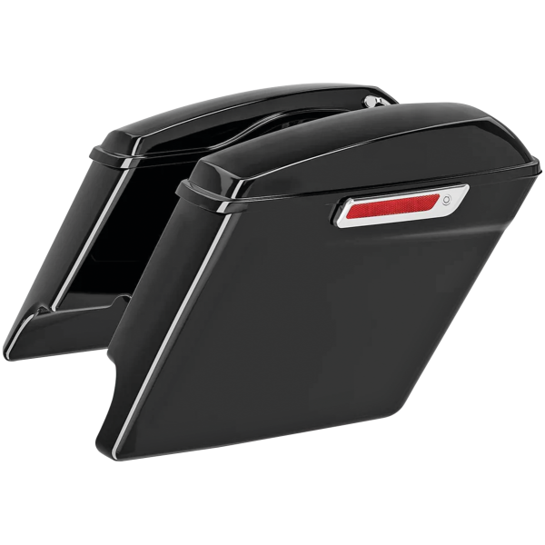 STRETCHED 2014 TO PRESENT STYLE TOURING HARD BAGS Ext. Saddlebags Gloss Black FLH/T14-Up