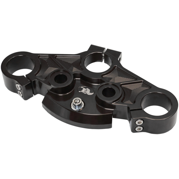 KEN'S FACTORY NEXT LEVEL TRIPLE TREE CLAMPS Next Level Top Tree Black FLH/T14-Up