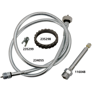 SPEEDOMETER DRIVE & CABLES FOR 45CI MODELS Speedometergear drive complete w/brass w