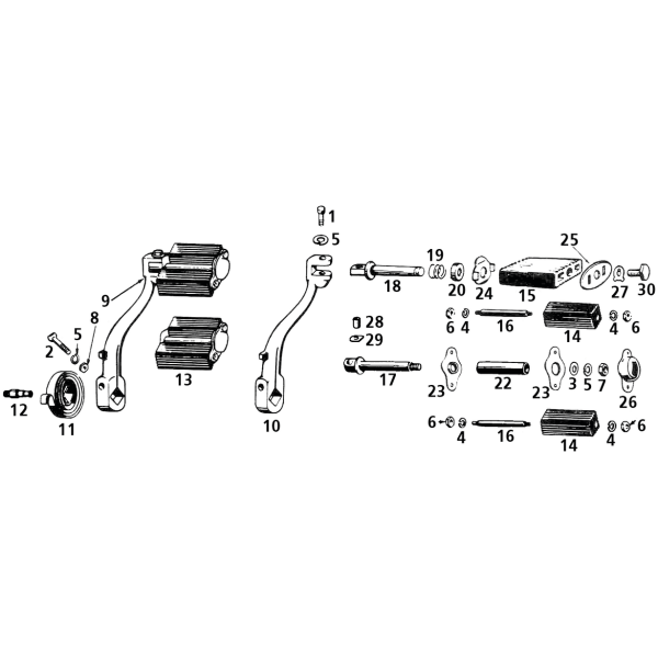 STARTER PARTS FOR 45CI MODELS Chr Spring starter crank WL41-64 correct