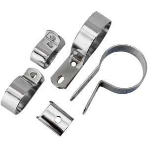 REPLICA KNUCKLEHEAD HEADERS Exhaust clamps Blk Knuckle 1941-47 5Pce