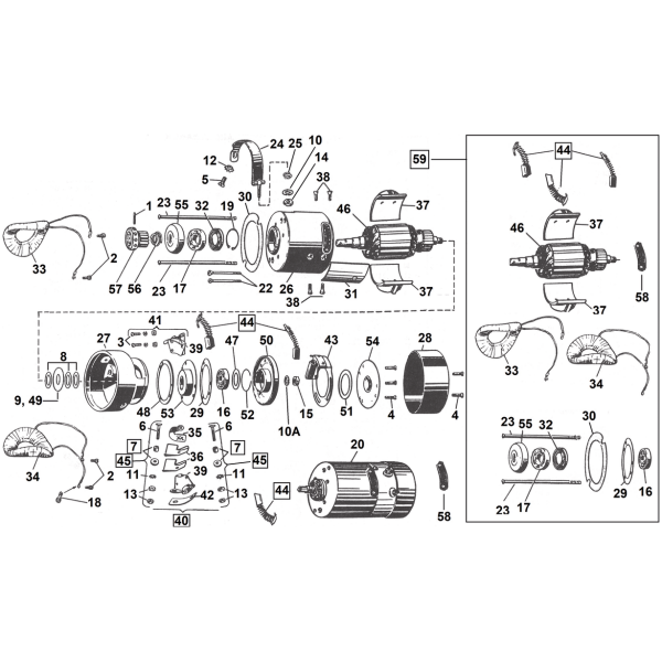 3-BRUSH "32E" & "52E" GENERATOR PARTS FOR MODELS 1932-1957