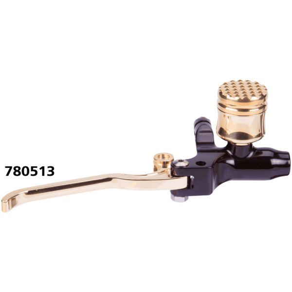 VITY'S "DIAMOND TANK" DESIGN HANDLEBAR CONTROLS BRAKE M/C BLK TANK BRASS LEVER BRASS 9/1