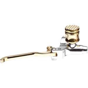 VITY'S "DIAMOND TANK" DESIGN HANDLEBAR CONTROLS BRAKE M/C POLISH TANK BRASS LEVER BRASS