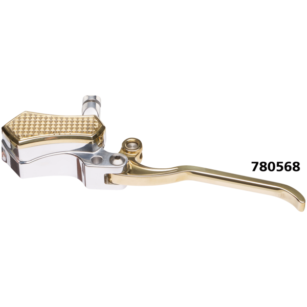 VITY'S "DIAMOND SLIM" DESIGN HANDLEBAR CONTROLS DMND Hydr CLTCH POLISH CAP BRSS LEVER BR