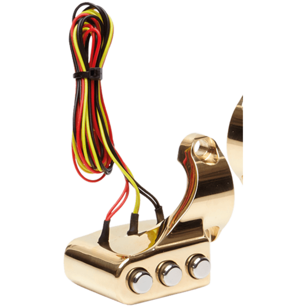 SWITCHES & SPACERS FOR VITY'S DESIGN HANDLEBAR CONTROLS SWITCH HOUSINGS BRASS LEFT