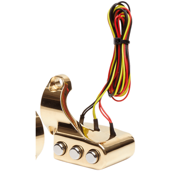 SWITCHES & SPACERS FOR VITY'S DESIGN HANDLEBAR CONTROLS SWITCH HOUSINGS BRASS RIGHT