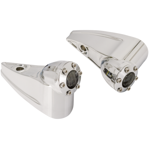 VITY'S DESIGN DIAMOND FRONT TURN SIGNALS FOR ROAD GLIDE VITY front turnsignals FLTRX15-up Chrome