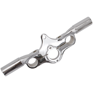 V-TWIN TRIPLE TREE CLAMPS FOR EARLY SPRINGERS Chr triple clamp for risers OFFSET sprng