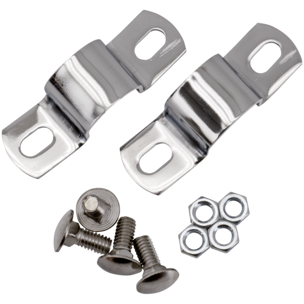 EARLY BIG TWIN STYLE OIL TANKS U-Clamps oil tank mount chrome BT36-57