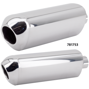 UNIVERSAL STAINLESS MUFFLER Triangle muffler Stainless steel 1.75"ID