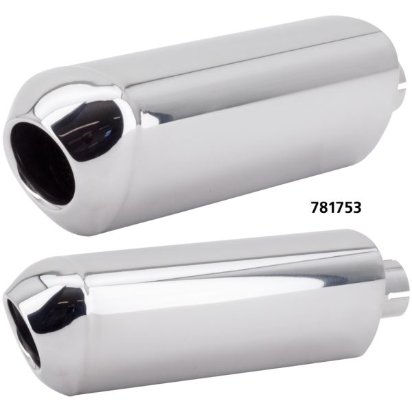 UNIVERSAL STAINLESS MUFFLER Triangle muffler Stainless steel 1.75"ID