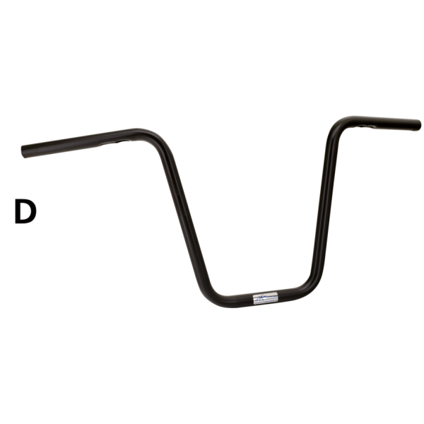 FEHLING ONE INCH DIAMETER APEHANGER HANDLEBARS FEHLING Narrow APE 1" 35cm high Black