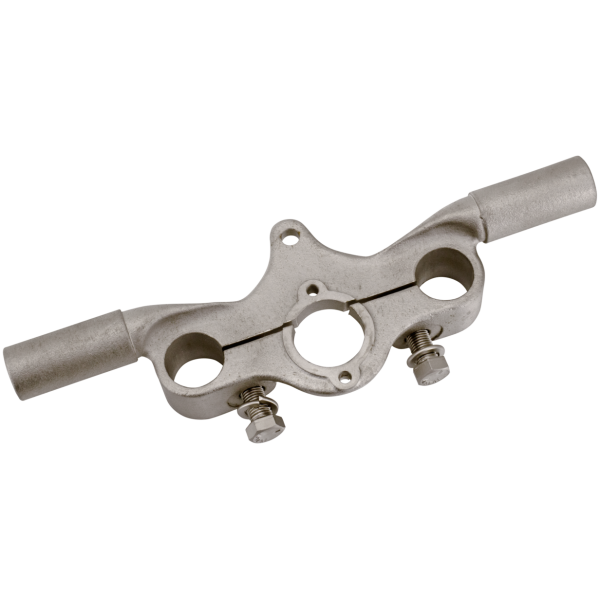 V-TWIN TRIPLE TREE CLAMPS FOR EARLY SPRINGERS Satin offset Springer top clamp f/risers