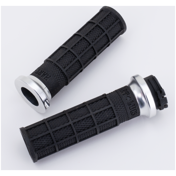 ODI HART-LUCK LOCK-ON SIGNATURE FULL-WAFFLE SLIP-ON GRIPS Hart Luck lock-on cable grip Blk/blk/sil