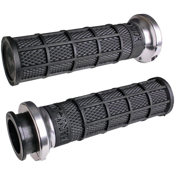 ODI HART-LUCK LOCK-ON SIGNATURE FULL-WAFFLE SLIP-ON GRIPS Hart Luck lock-on Indian grip Blk/blk/si