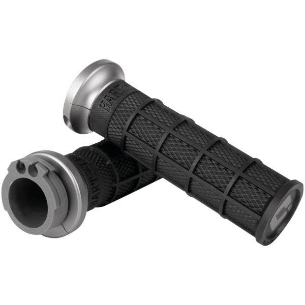 ODI HART-LUCK LOCK-ON SIGNATURE FULL-WAFFLE SLIP-ON GRIPS Hart Luck lock-on cable grip Blk/gra/gra