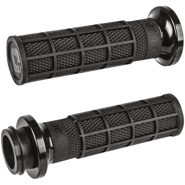 ODI HART-LUCK LOCK-ON SIGNATURE FULL-WAFFLE SLIP-ON GRIPS Hart Luck lock-on TBW grip Blk/blk/blk