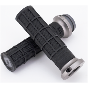 ODI HART-LUCK LOCK-ON SIGNATURE FULL-WAFFLE SLIP-ON GRIPS Hart Luck lock-on TBW grip Blk/gra/gra