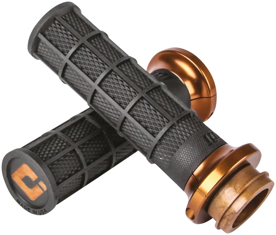 ODI HART-LUCK LOCK-ON SIGNATURE FULL-WAFFLE SLIP-ON GRIPS Hart Luck lock-on TBW grip Blk/bro/bro