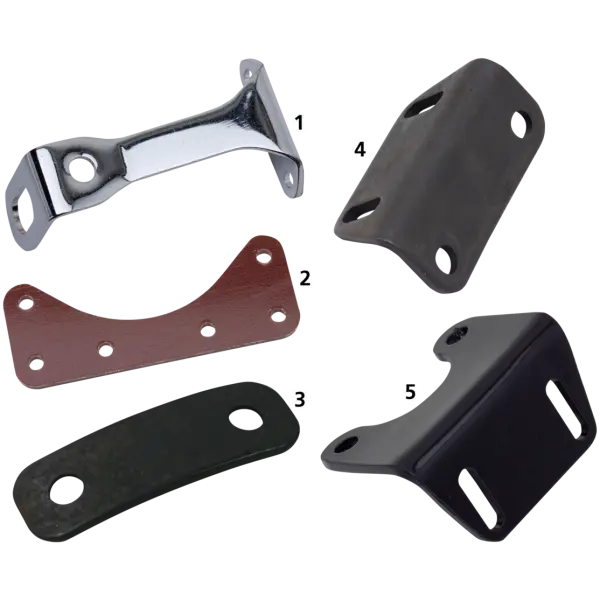 HORN MOUNT & FRONT FENDER BRACKETS FOR VINTAGE MODELS Blk Bracket horn lower All1936-44